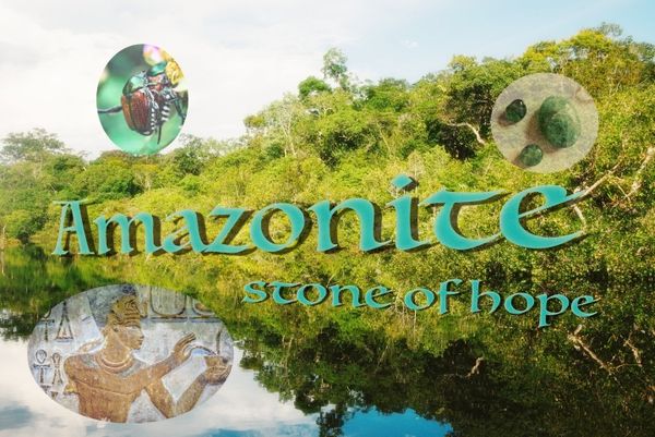 Image of Amazon River and amazonite stones